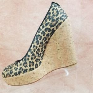 Stuart Weitzman Raffia Corkswoon Wedge Size 9.5